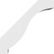 Ekena Millwork 5-in. W x 18-in. D x 18-in. H Baker Architectural Grade PVC Knee Brace BRCP05X18X18BKR - alternate 4
